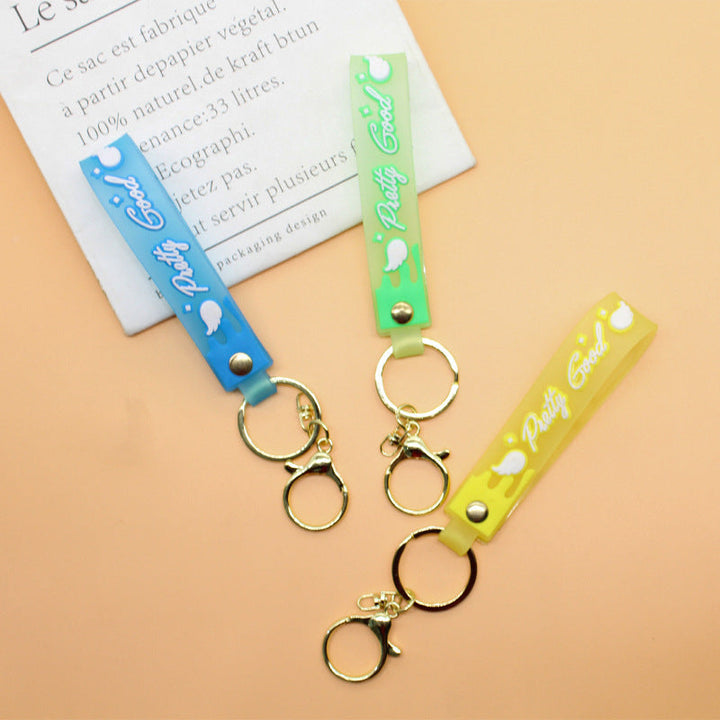 Unisex keychain made of high-quality silicone with playful design Kalsten