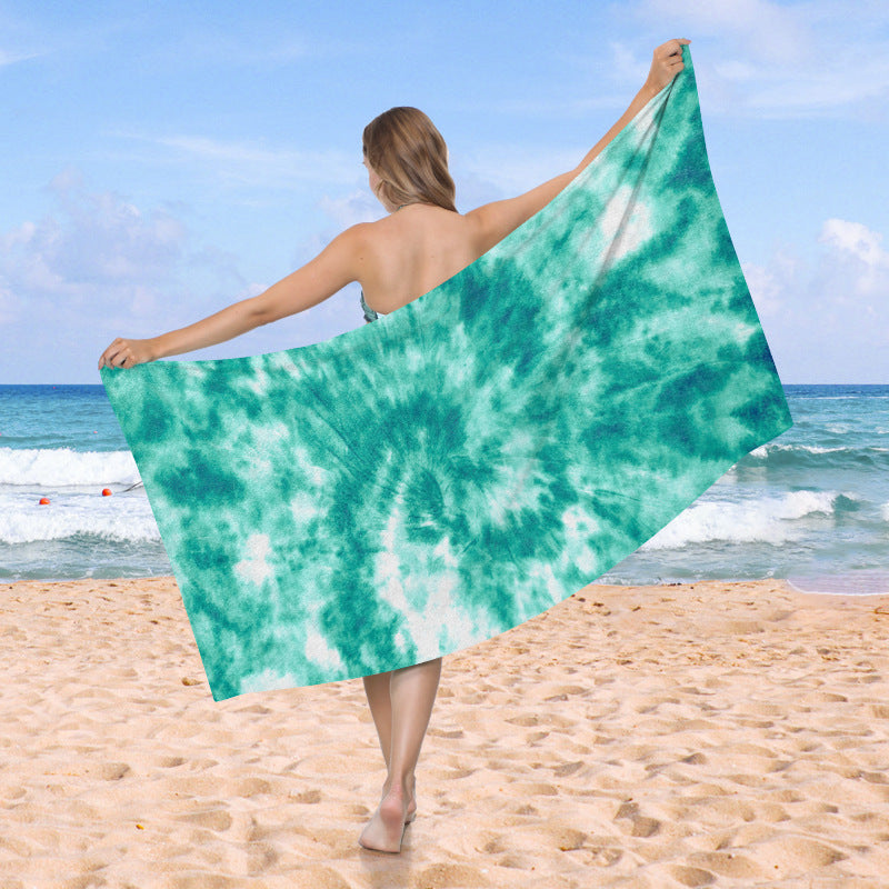 generously cut beach towel with TIE-DYE pattern Kalsten