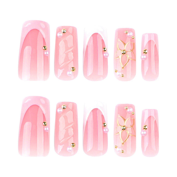 Artistic Floral Design Press-On Nail Art Kalsten