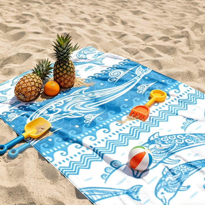 Beach towel with vivid floral print Kalsten