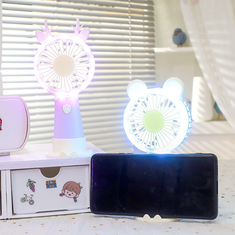 Portable USB Hand Fan with Integrated LED Light Kalsten