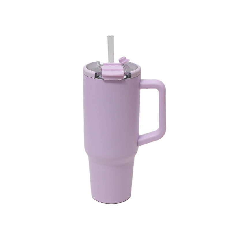 Women's insulated cup with handle and straw Kalsten