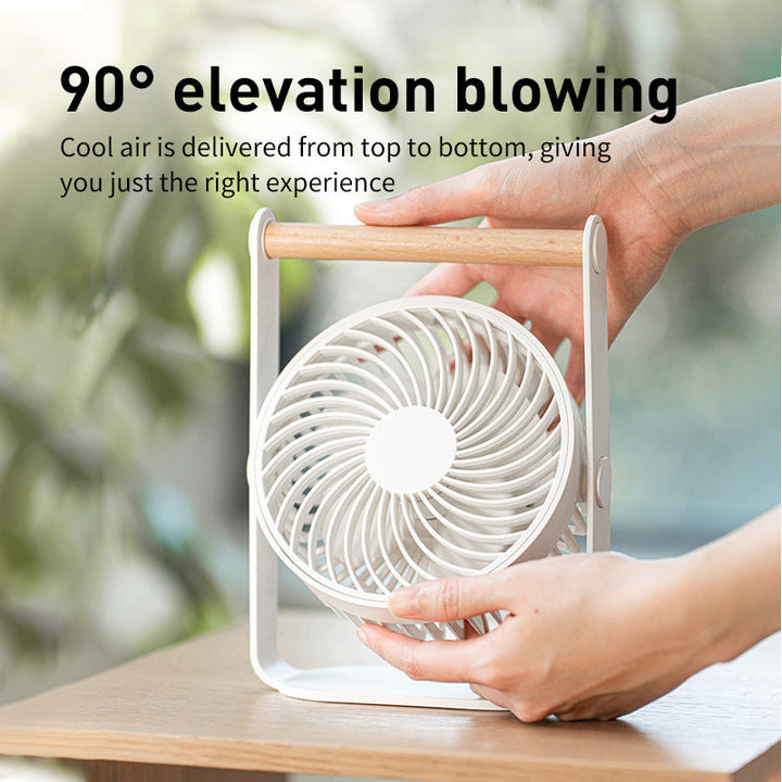 Women's portable design fan with wooden handle Kalsten