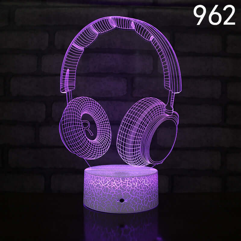 Crack Base LED Colorful Touch USB Plug-in 3D Small Night Lamp | Kalsten