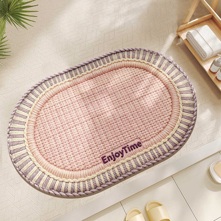 Textured Braided Area Mat