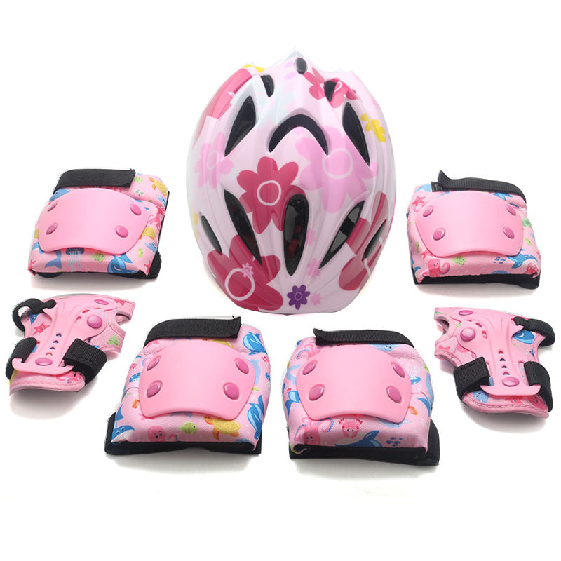 Children's Colorful Safety Helmet and Protective Gear Set Kalsten