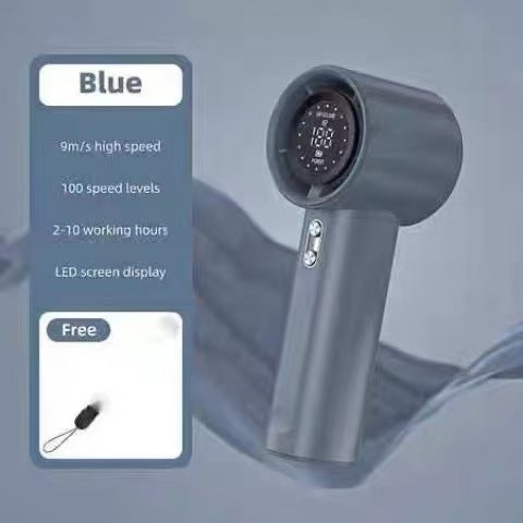Unisex nan more compact bladeless hand fan with LED display, multi-stage control and battery operation Kalsten