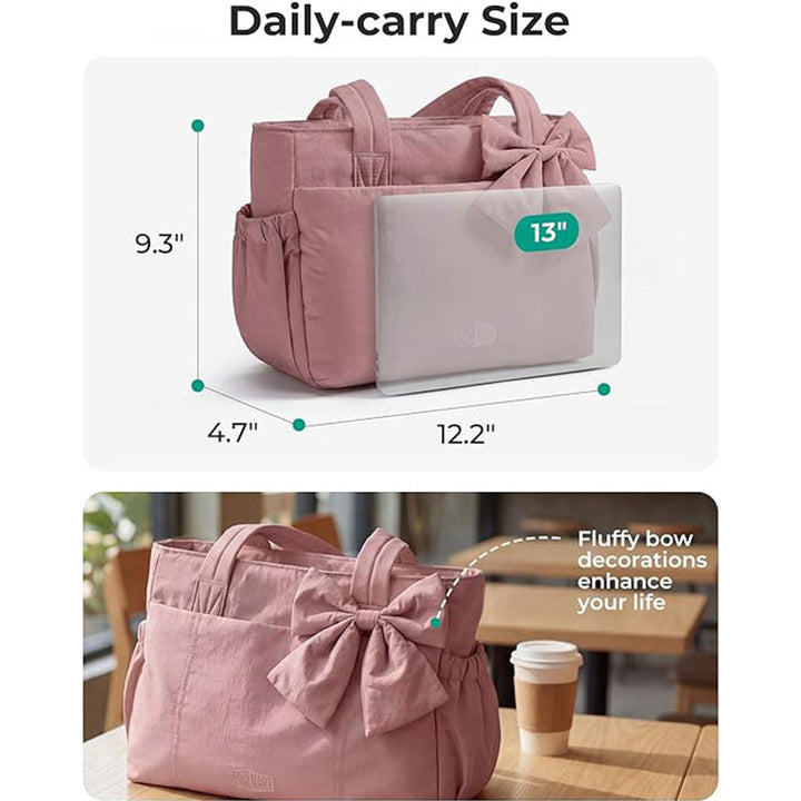 Fashionable Tote Bag with Decorative Bow Detail Kalsten