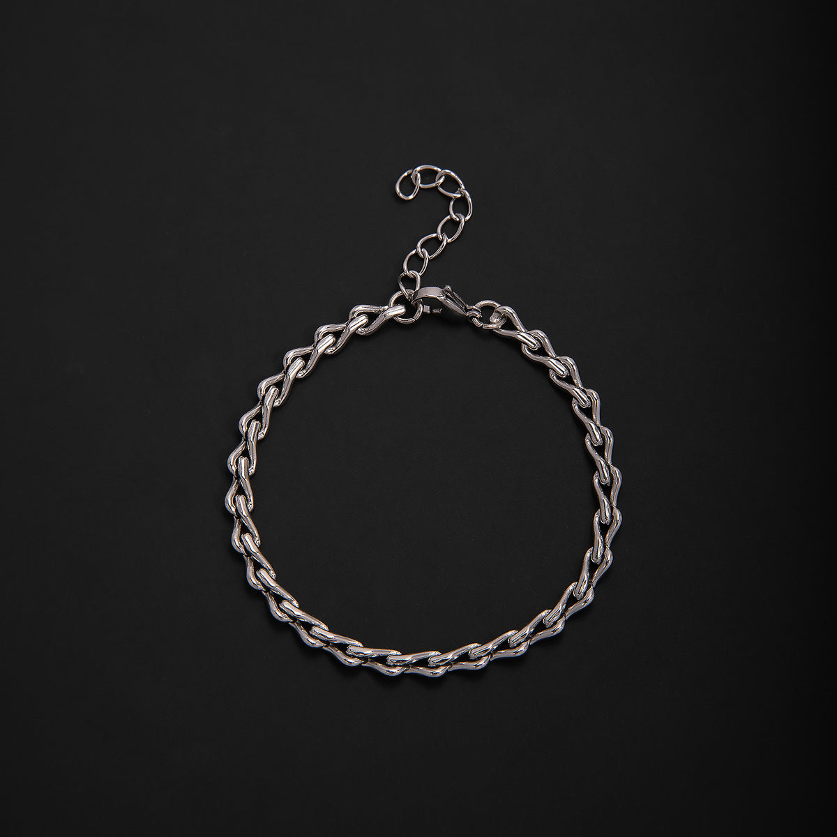 Elegant Geometric Link Bracelet Acalora