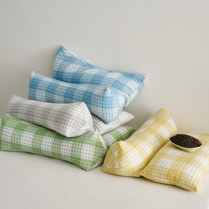 Ergonomic Pillow Set with Creative Grid Design Kalsten