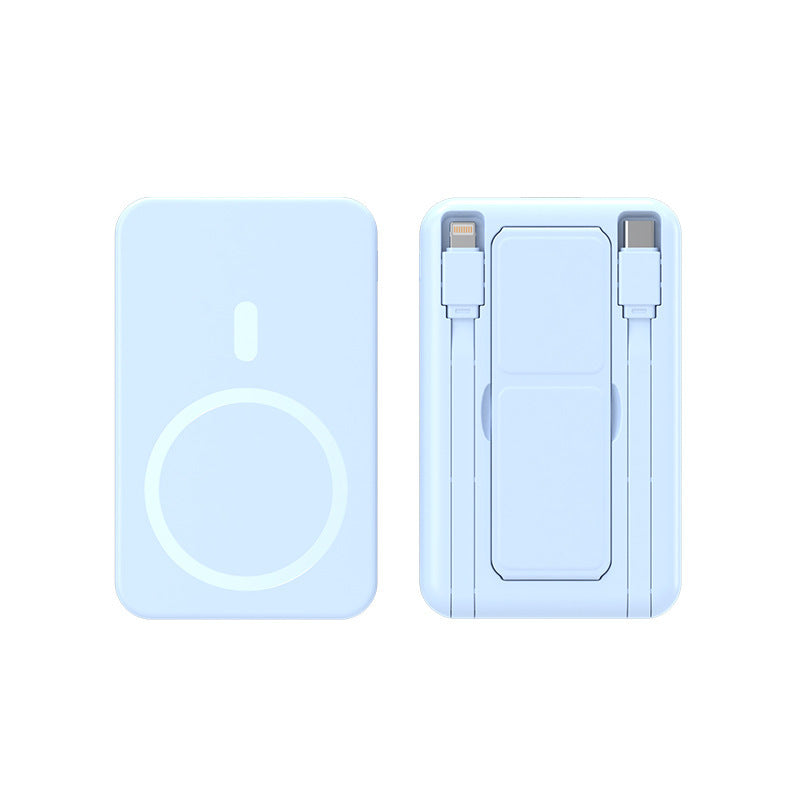 Portable wireless charger with integrated cable system Kalsten