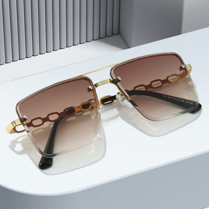 Women's Square Sunglasses with Elegant Chain Structure Kalsten