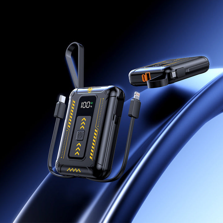 Robust power bank with integrated fast charging function and digital charge level display Kalsten