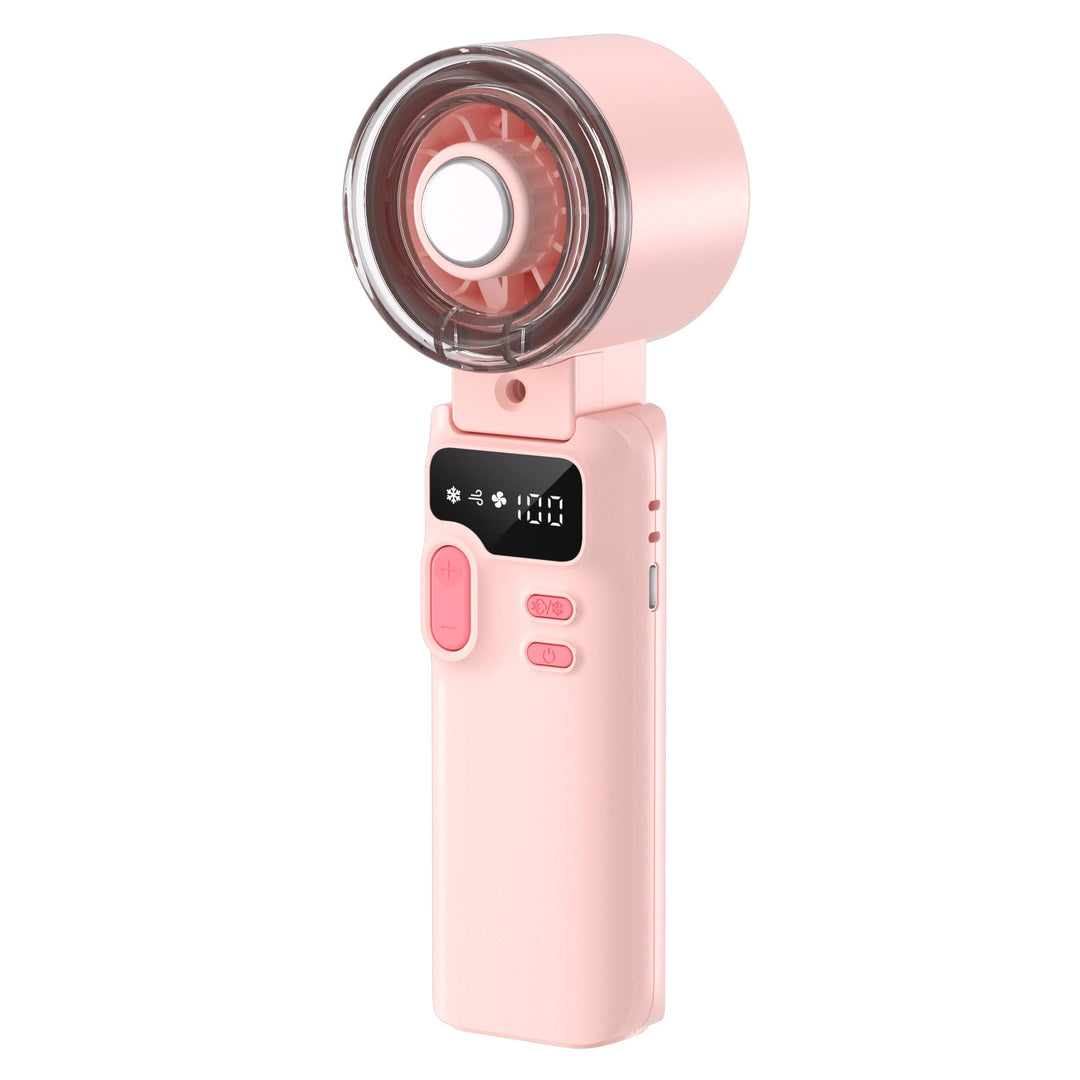 Cooling handheld digital display misting mini fan with adjustable tilt Kalsten