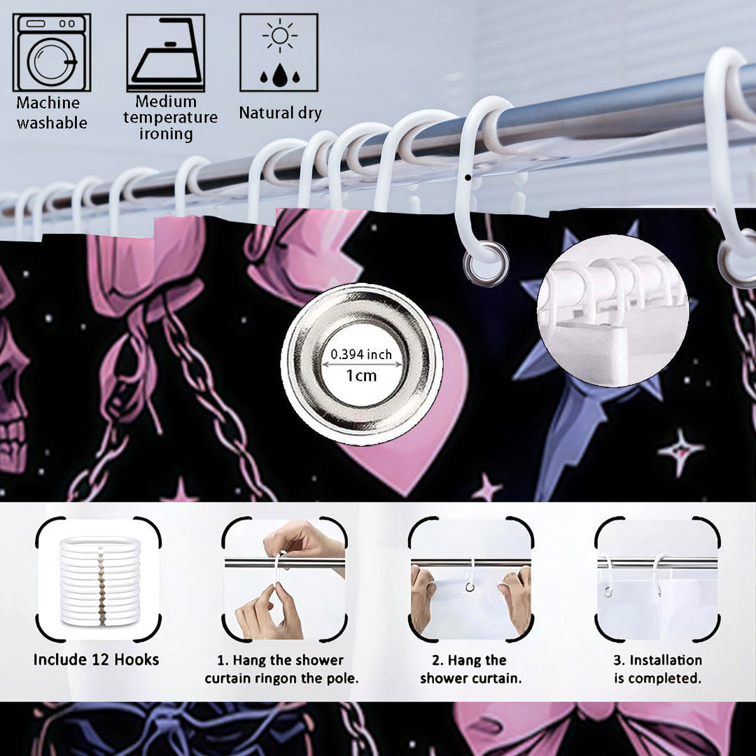 Artistic Skull and Floral Themed Bathroom Set Kalsten