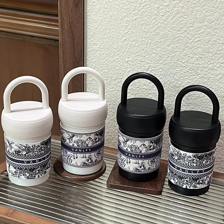 Women's stylish thermos cup with practical carrying handle Kalsten