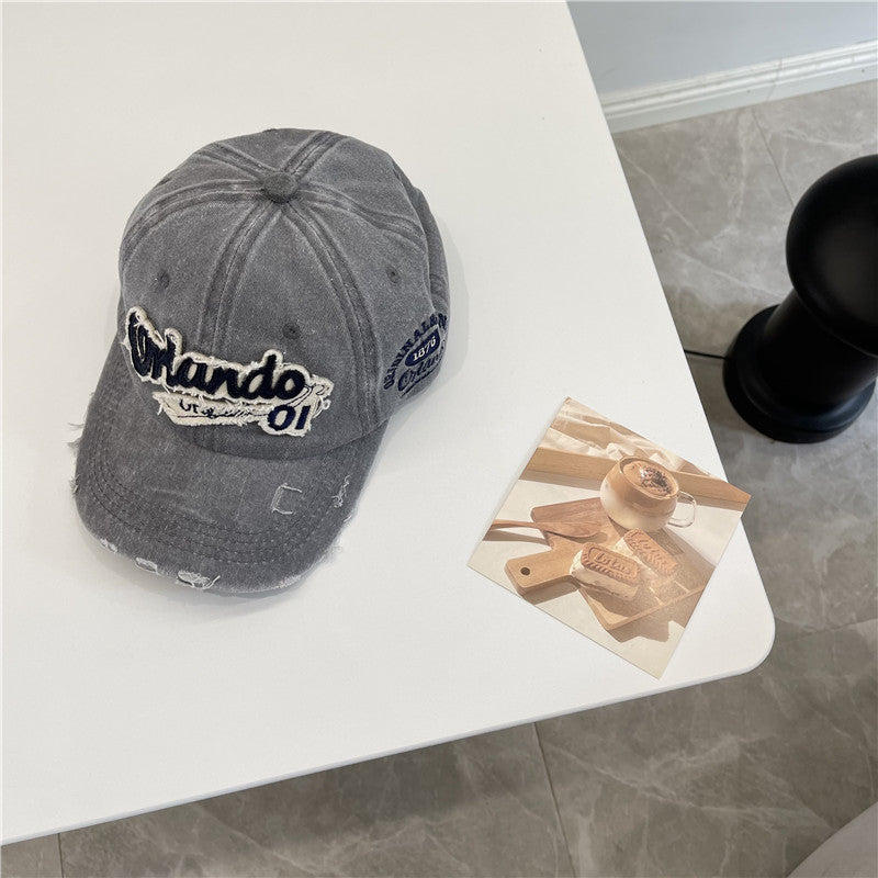 Men's Distressed Vintage-Inspired Baseball Cap Kalsten