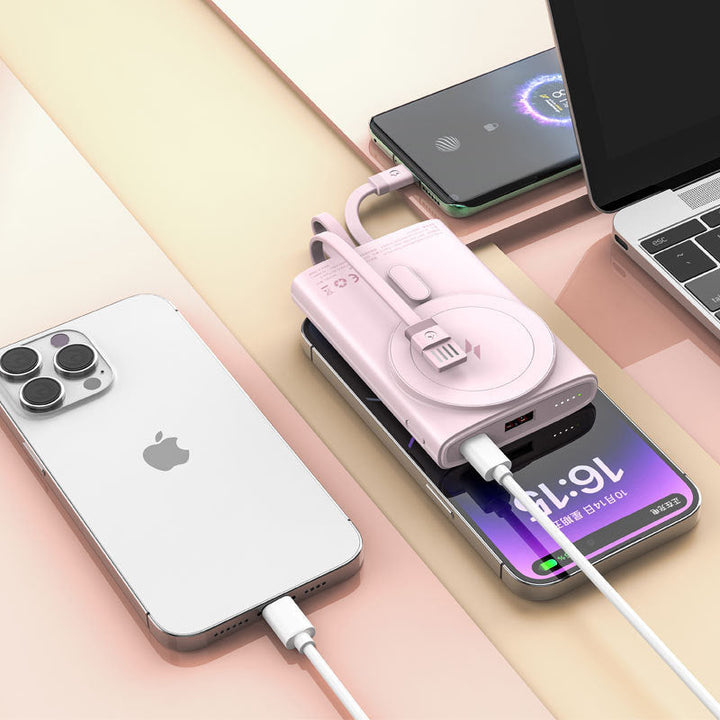 Portable high-performance power bank with integrated cable management Kalsten