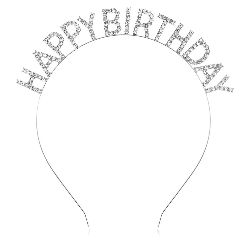 Ladies Glitter Headband with "Happy Birthday" Inscription Kalsten