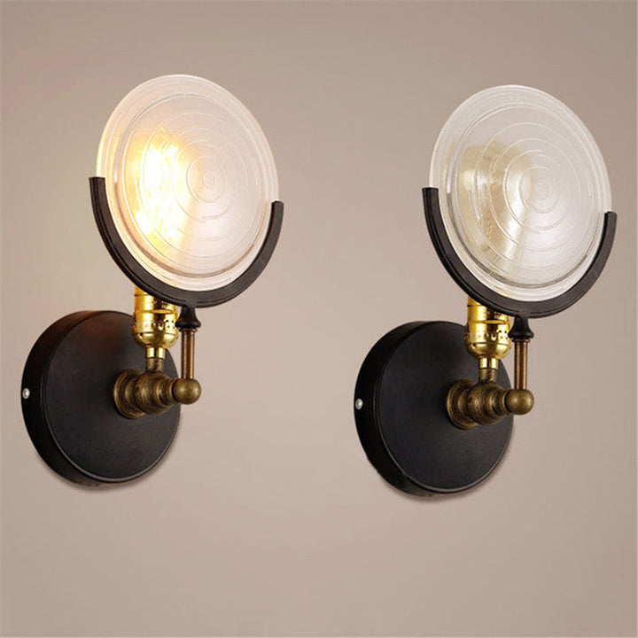Armed Sconce Light Traditionary Metal 11.5"/24" Wide 1 Head Black Wall Lamp Fixture with Round Frosted Glass Deco | Kalsten