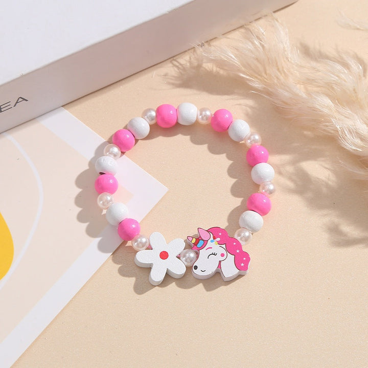 Playful children's bracelet with unicorn and flower motif Kalsten