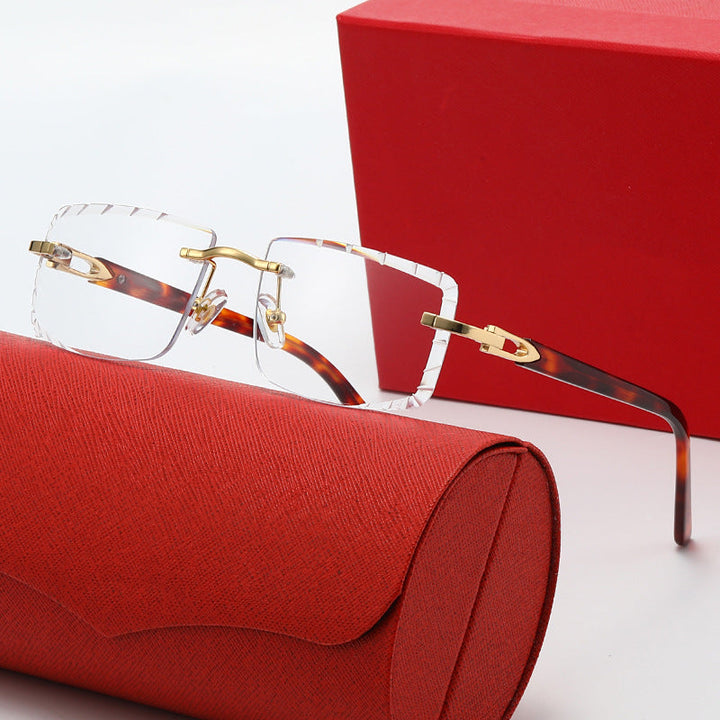 Women's fashionable square sunglasses with golden metal accent and elegant frame Kalsten
