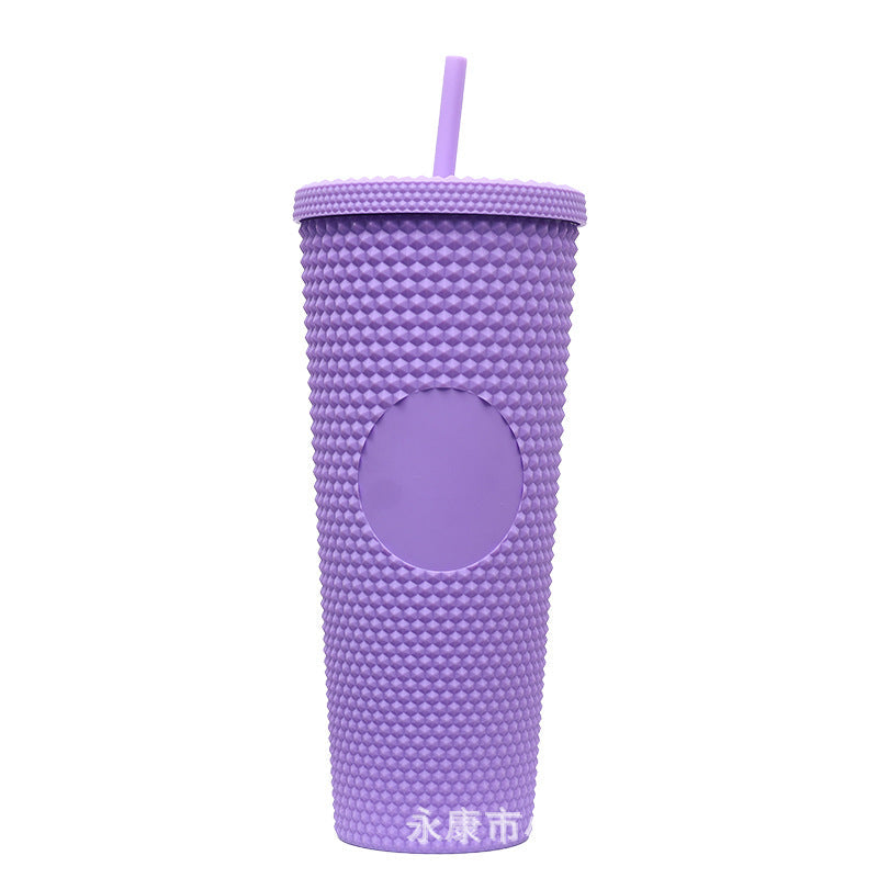 Ladies High-Quality Glitter Drinking Cup with Leak-Proof Lid and Integrated Straw Kalsten