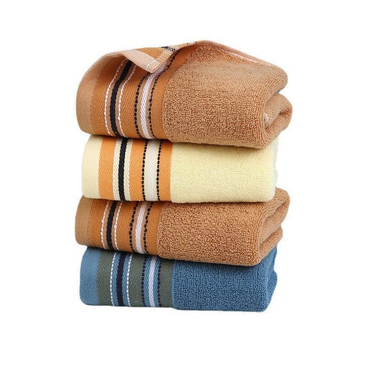 Premium Terry Bath Towel With Elegant Striped Border Kalsten
