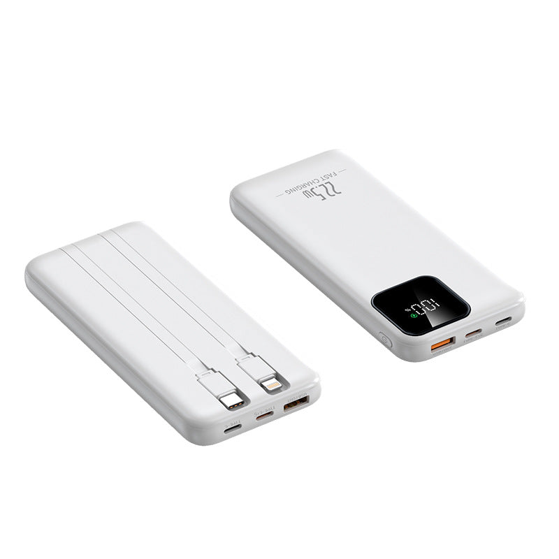 Power bank with integrated charging cables and digital charging display Kalsten