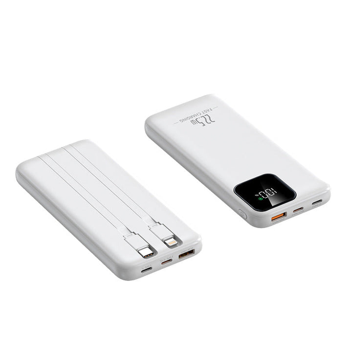 Power bank with integrated charging cables and digital charging display Kalsten