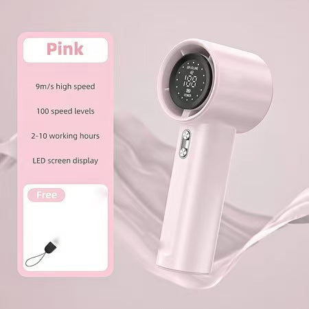 Unisex nan more compact bladeless hand fan with LED display, multi-stage control and battery operation Kalsten