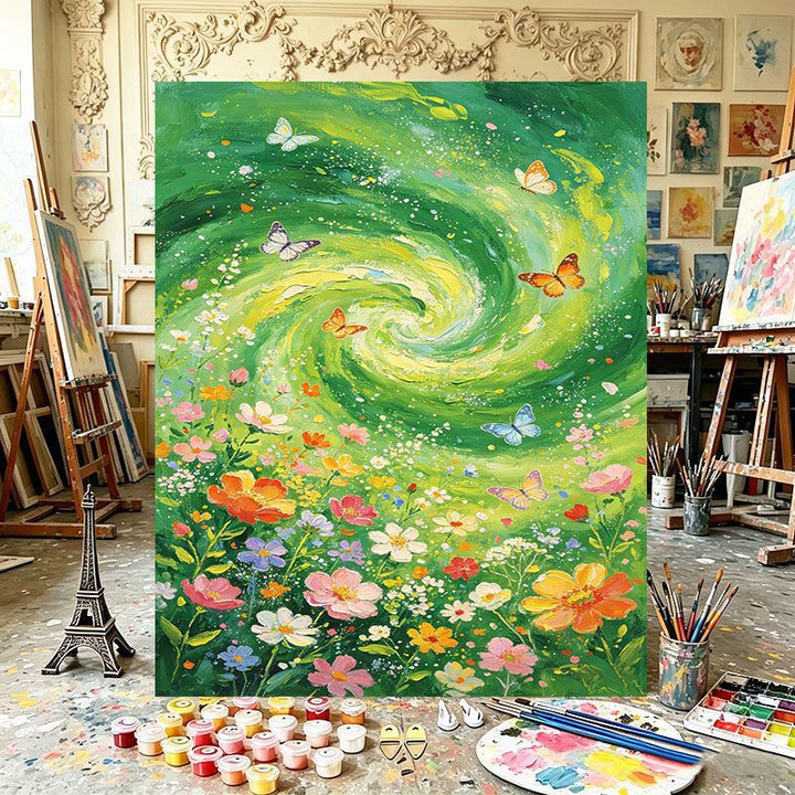 Vibrant Floral Swirl Canvas Art Kalsten