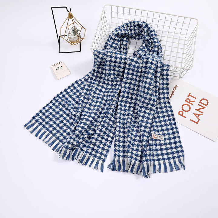 Ladies elegant scarf with houndstooth pattern Kalsten