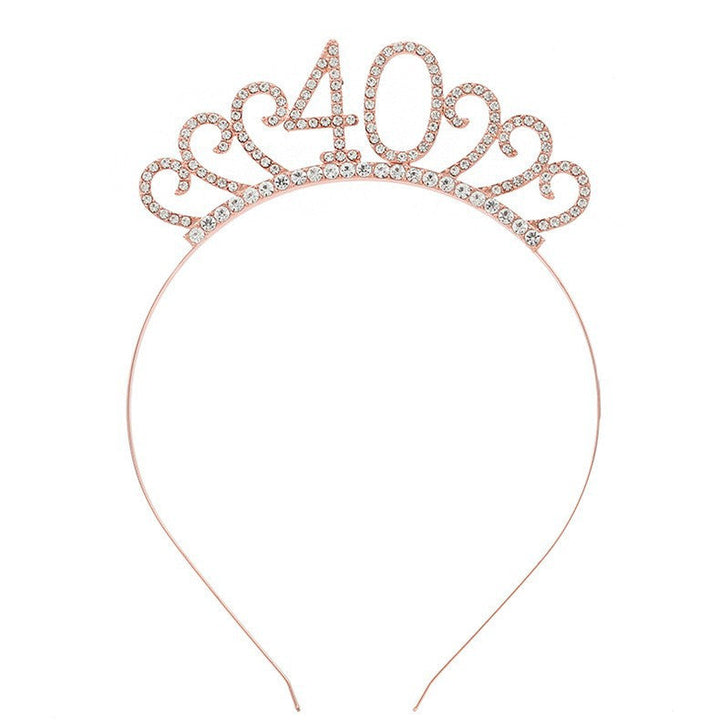 Ladies Crystal Tiara with Custom Designed Number Motif Kalsten