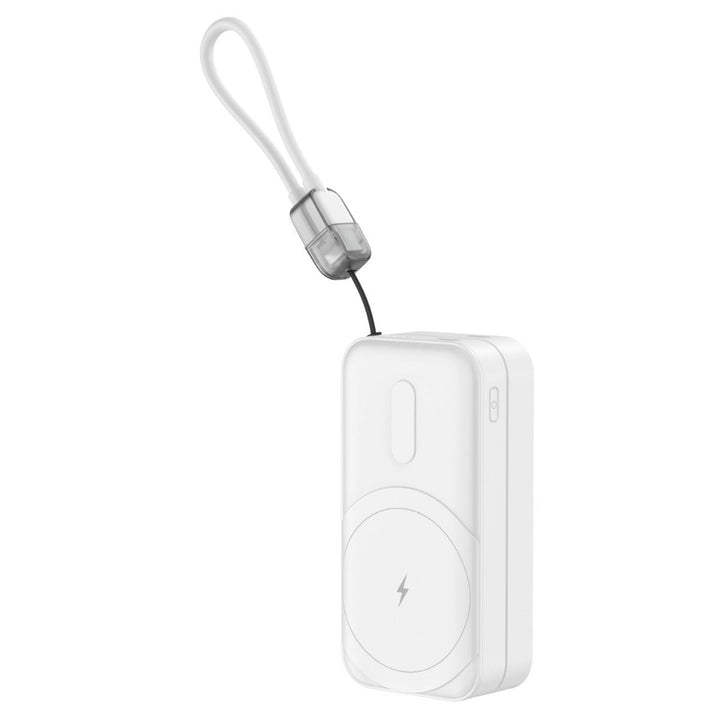 Portable power bank with integrated charging connector and practical loop Kalsten