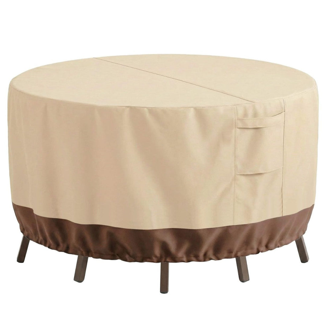 Protective cover for round garden tables with breathable material Kalsten