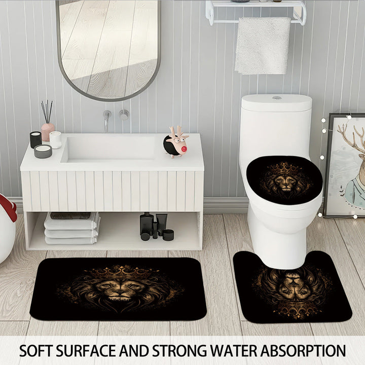 Digital Lion Themed Bathroom Set Kalsten