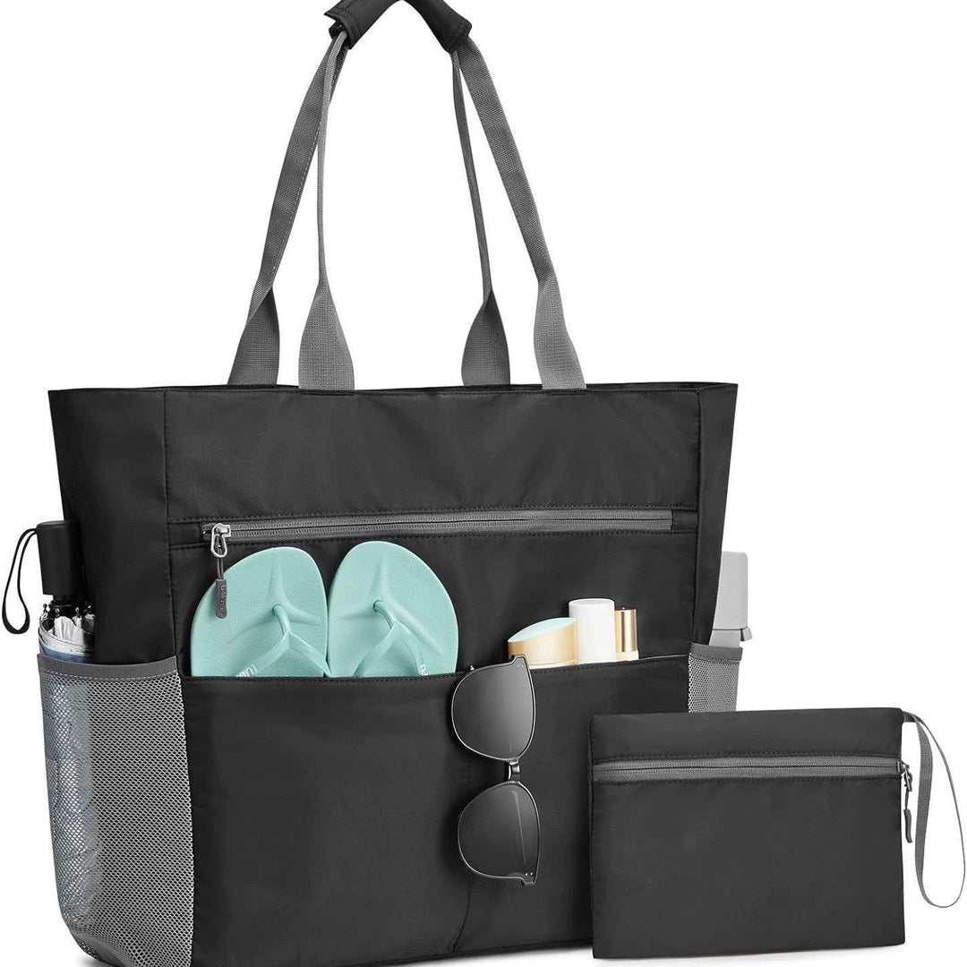 Large beach bag with multiple compartments and insulated inner pocket Kalsten