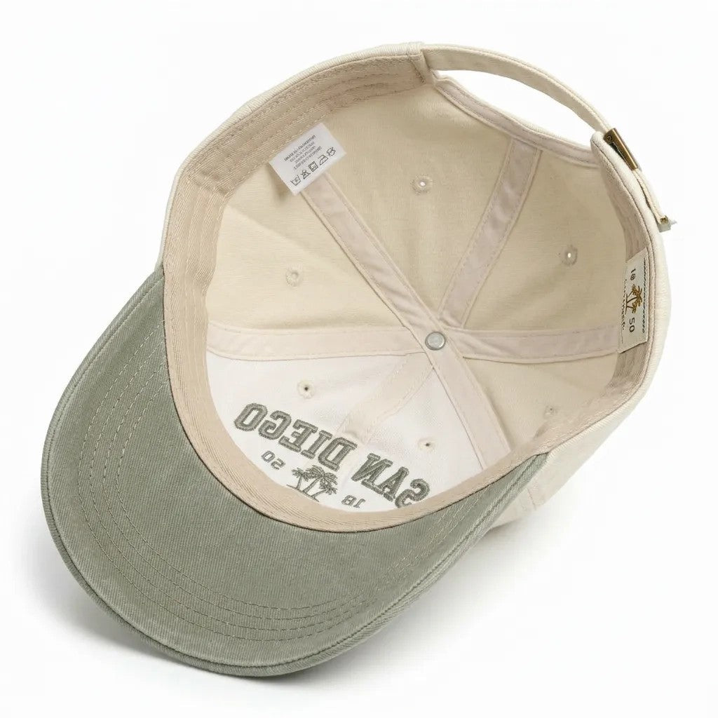 Ladies fashionable cotton cap with embroidered lettering Brehn