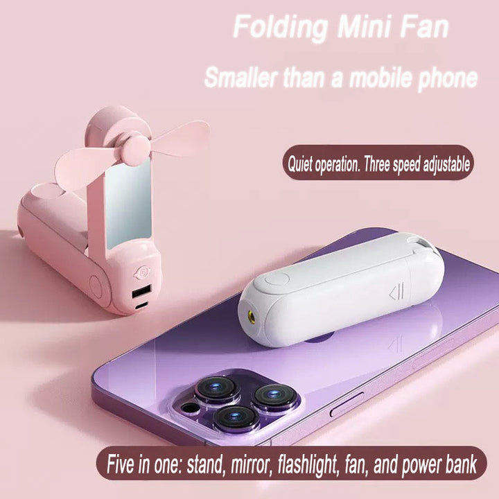 Women Portable USB Fan with Flexible Mount Kalsten