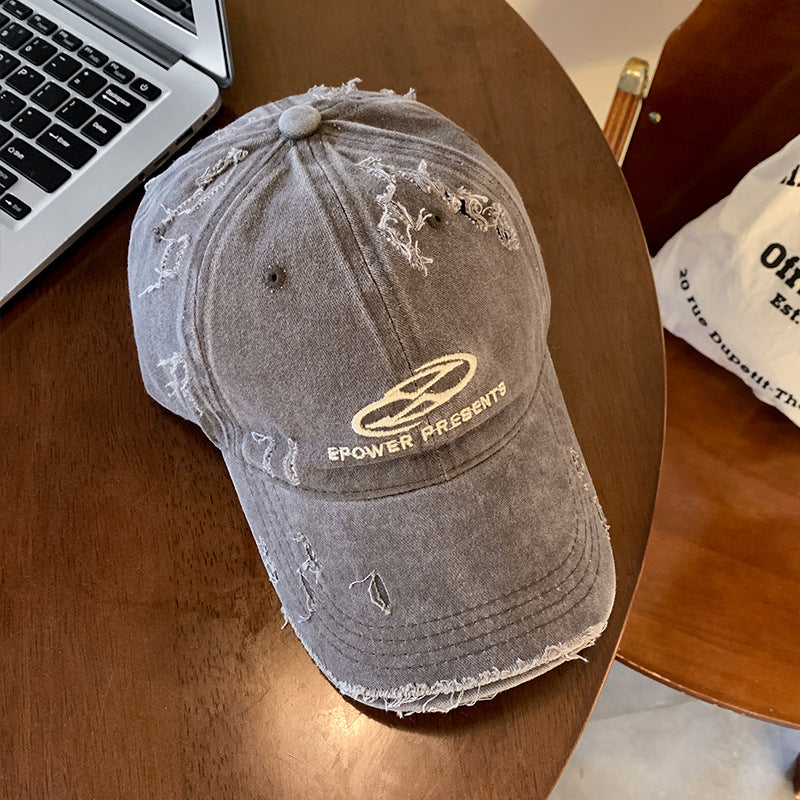 Men's Distressed Denim Baseball Cap Kalsten 1784270624