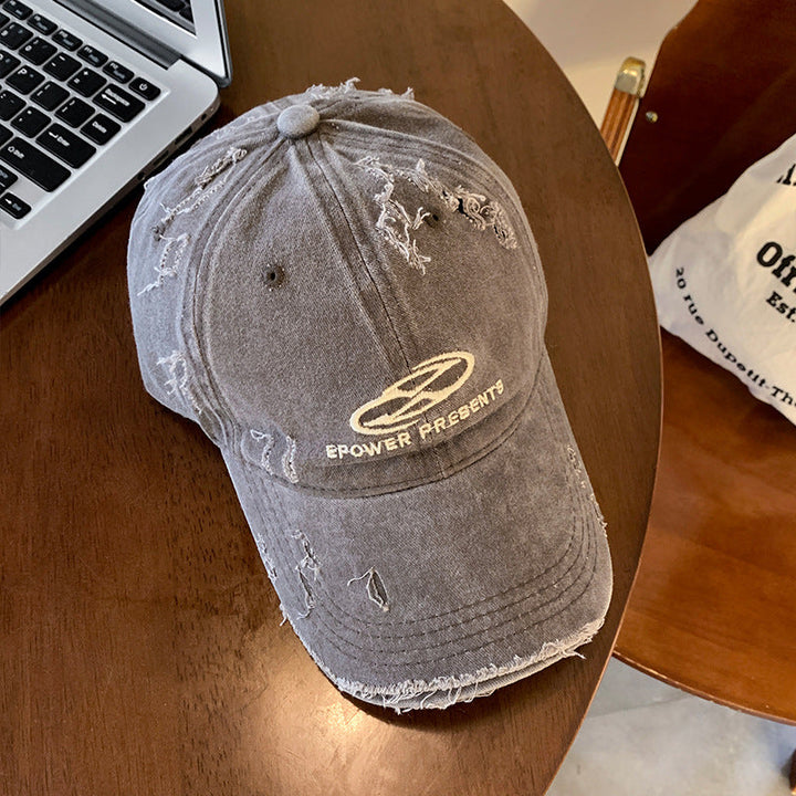 Men's Distressed Denim Baseball Cap Kalsten 1784270624