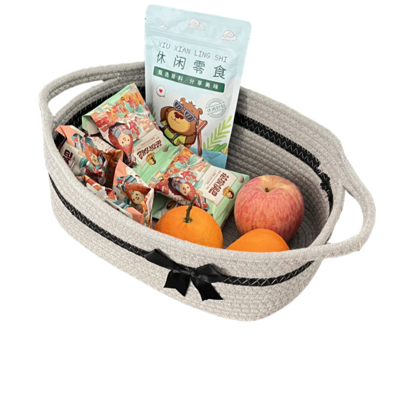 Women's decorative storage basket with bow accent Kalsten