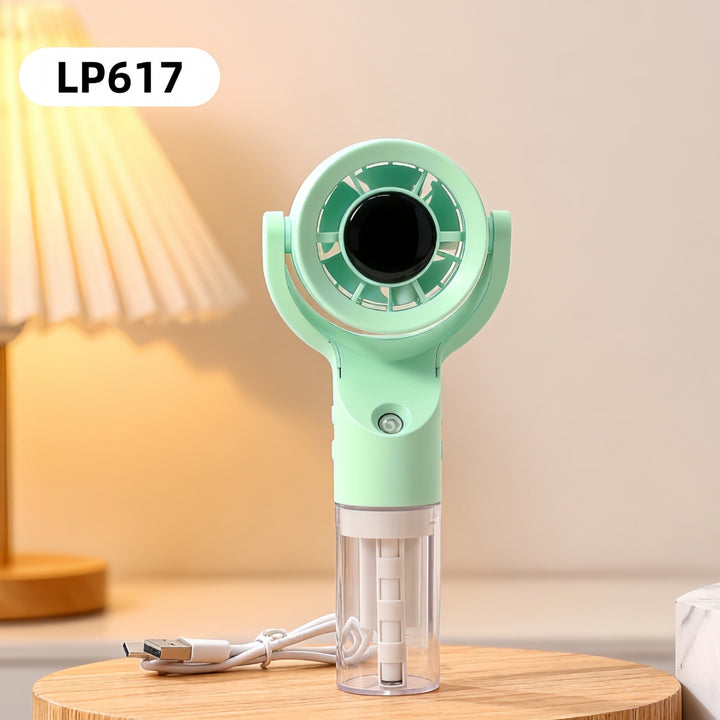 Ladies portable hand fan with spray function and powerful battery Kalsten