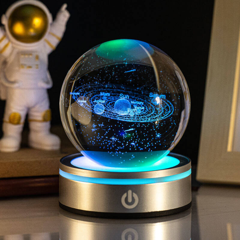 Creative 3D Inner Carving Luminous Crystal Ball Colorful Gradient Small Night Lamp Home Decorations Gifts Selection | Kalsten
