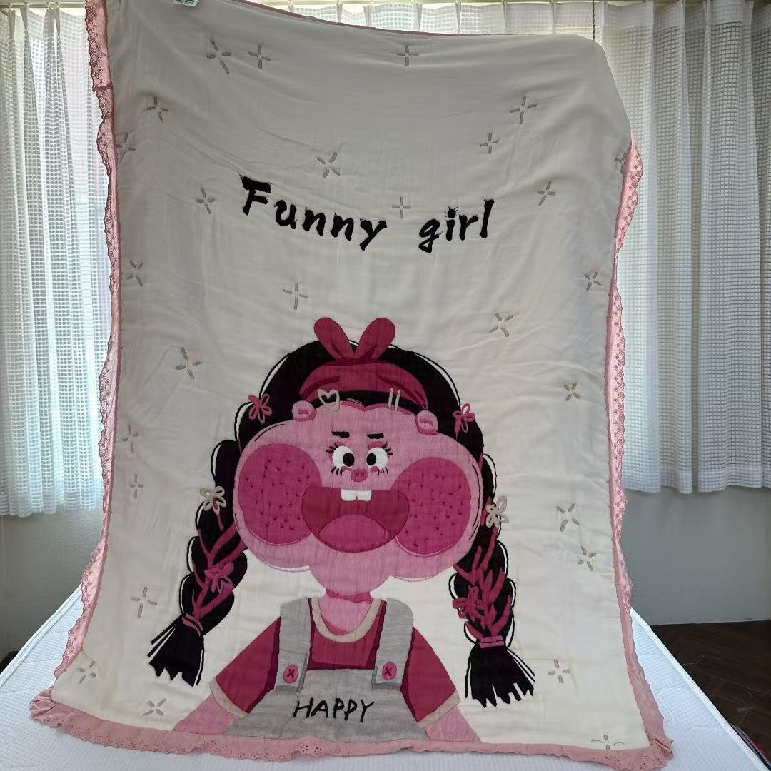 Women's bedspread with cute animal and fairy tale motif Kalsten
