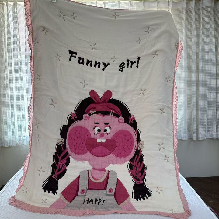 Women's bedspread with cute animal and fairy tale motif Kalsten