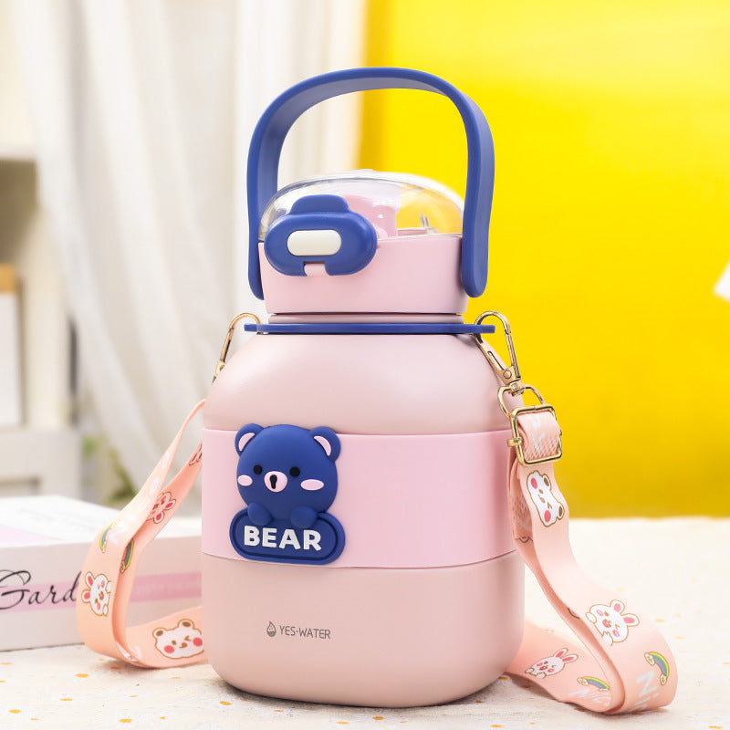 Women Insulated Drinking Bottle with Cute Bear Motif Kalsten