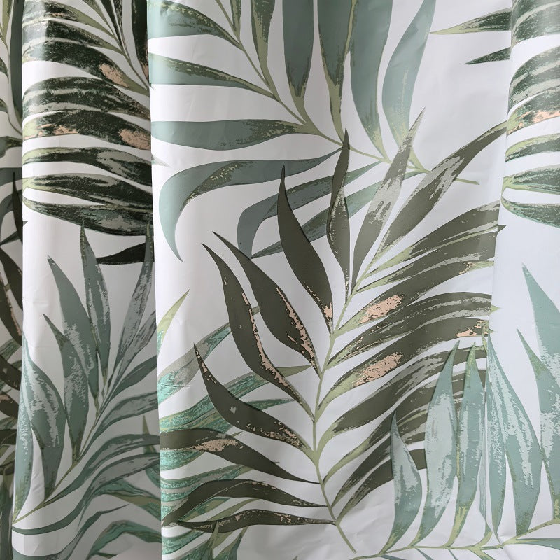Tropical Leaf Design Shower Curtain Kalsten