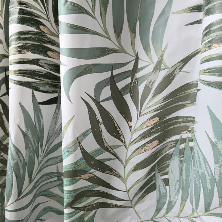 Tropical Leaf Design Shower Curtain Kalsten